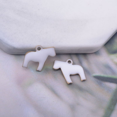 30 komada 13*10 mm bakreni obostrani emajlirani konjski privjesci životinjski privjesak koji ne blijedi