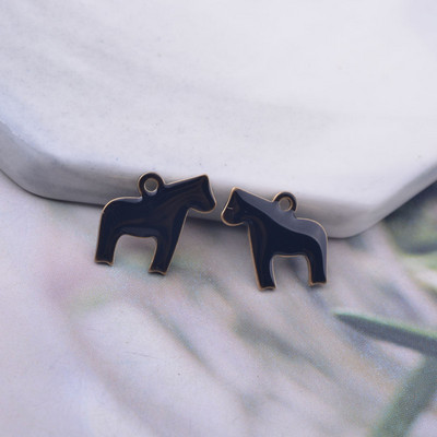 30 komada 13*10 mm bakreni obostrani emajlirani konjski privjesci životinjski privjesak koji ne blijedi