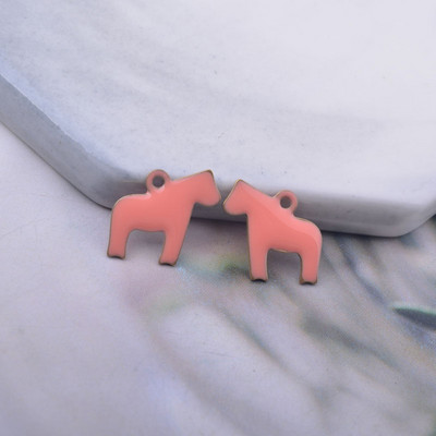 30 komada 13*10 mm bakreni obostrani emajlirani konjski privjesci životinjski privjesak koji ne blijedi