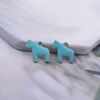 30 komada 13*10 mm bakreni obostrani emajlirani konjski privjesci životinjski privjesak koji ne blijedi