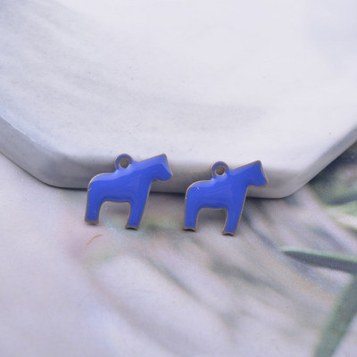 30 komada 13*10 mm bakreni obostrani emajlirani konjski privjesci životinjski privjesak koji ne blijedi