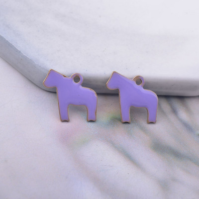 30 komada 13*10 mm bakreni obostrani emajlirani konjski privjesci životinjski privjesak koji ne blijedi