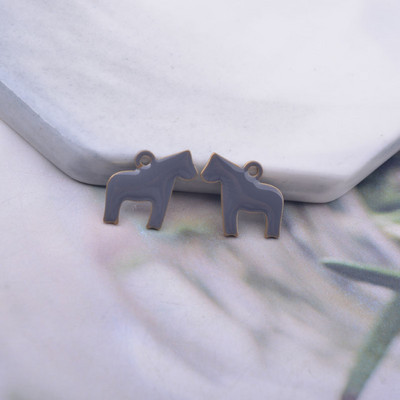 30 komada 13*10 mm bakreni obostrani emajlirani konjski privjesci životinjski privjesak koji ne blijedi