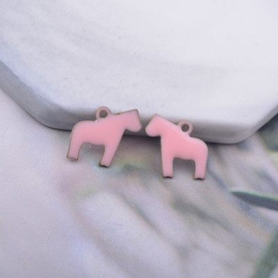 30 komada 13*10 mm bakreni obostrani emajlirani konjski privjesci životinjski privjesak koji ne blijedi