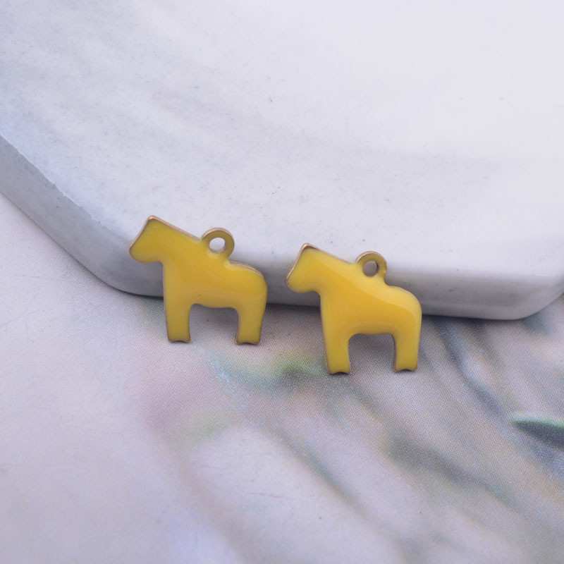 30 komada 13*10 mm bakreni obostrani emajlirani konjski privjesci životinjski privjesak koji ne blijedi