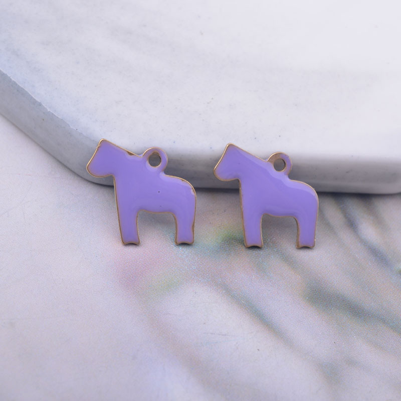 30 komada 13*10 mm bakreni obostrani emajlirani konjski privjesci životinjski privjesak koji ne blijedi