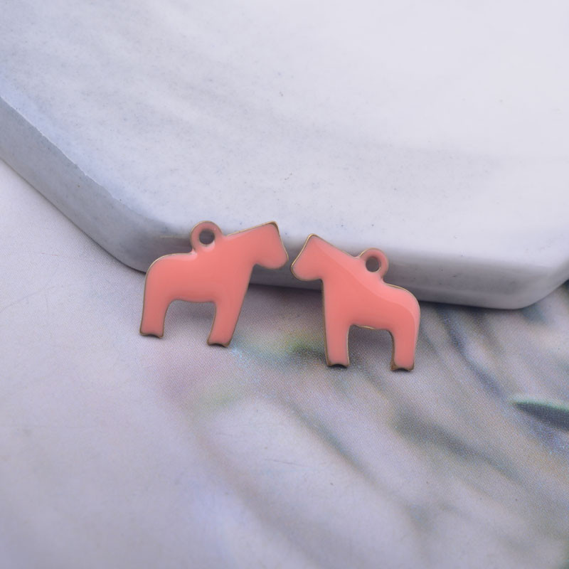 30 komada 13*10 mm bakreni obostrani emajlirani konjski privjesci životinjski privjesak koji ne blijedi