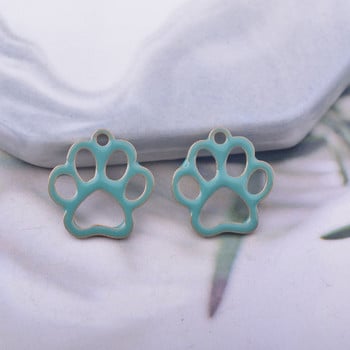 30 τμχ 10*9mm Copper Bear Paw Shape Charms Κρεμαστό κρεμαστό κόσμημα DIY Κατασκευή κοσμημάτων