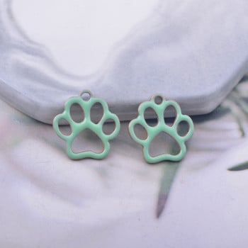 30 τμχ 10*9mm Copper Bear Paw Shape Charms Κρεμαστό κρεμαστό κόσμημα DIY Κατασκευή κοσμημάτων