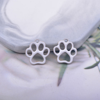 30 komada 10*9 mm bakrenih privjesaka u obliku medvjeđe šape s obje strane emajliranog privjeska Izrada naušnica za nakit DIY