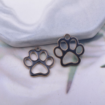 30 komada 10*9 mm bakrenih privjesaka u obliku medvjeđe šape s obje strane emajliranog privjeska Izrada naušnica za nakit DIY