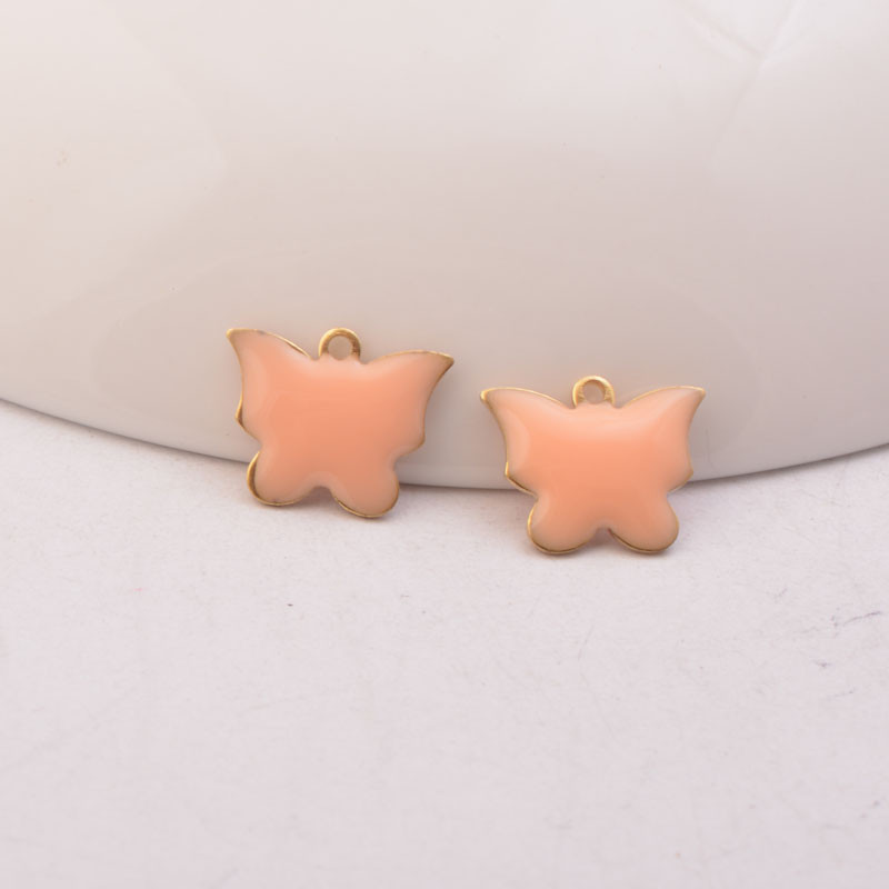 30 komada 10mm*10mm bakreni zlatni emajlirani privjesci s leptirima dvostrani emajlirani privjesci za žene DIY izrada nakita