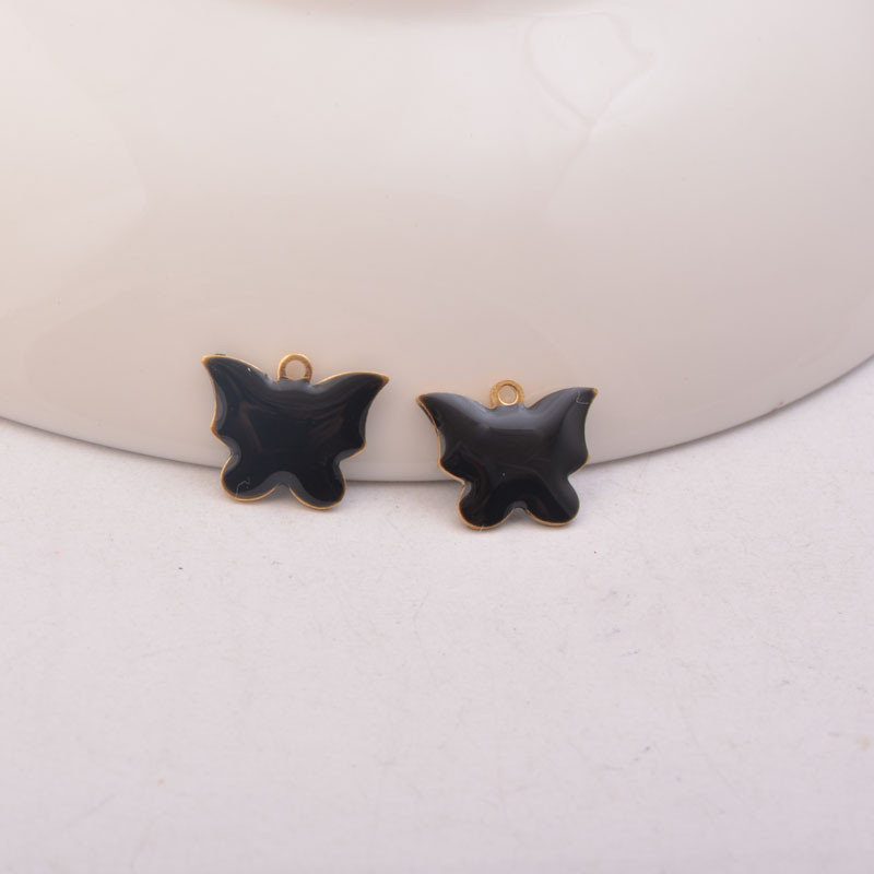 30 komada 10mm*10mm bakreni zlatni emajlirani privjesci s leptirima dvostrani emajlirani privjesci za žene DIY izrada nakita