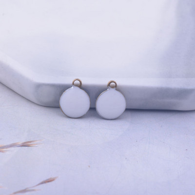 30 komada 7*9 mm prazne bakrene dvostruke emajlirane okrugle privjeske Diy Naušnice Dodaci za nakit