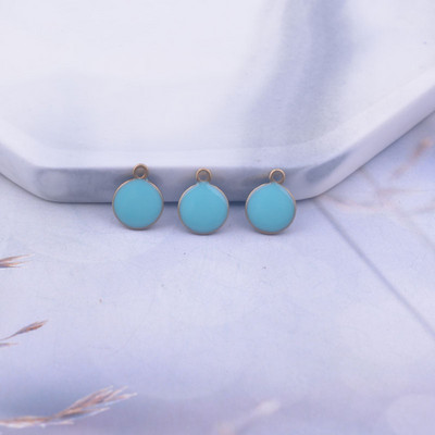 30 komada 7*9 mm prazne bakrene dvostruke emajlirane okrugle privjeske Diy Naušnice Dodaci za nakit