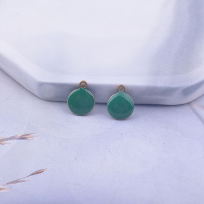 30 komada 7*9 mm prazne bakrene dvostruke emajlirane okrugle privjeske Diy Naušnice Dodaci za nakit