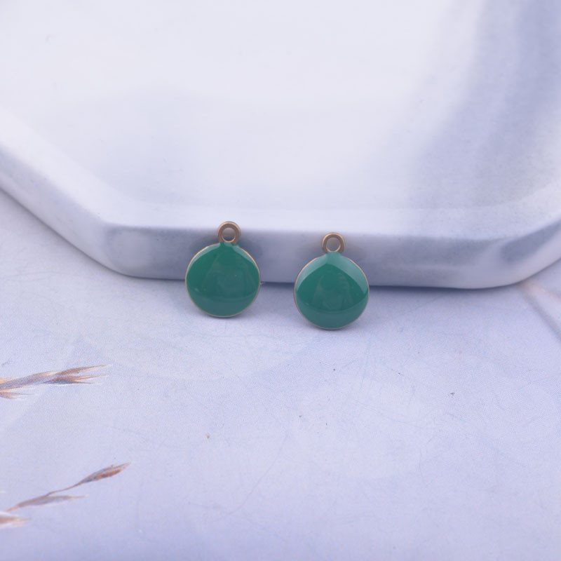 30 komada 7*9 mm prazne bakrene dvostruke emajlirane okrugle privjeske Diy Naušnice Dodaci za nakit