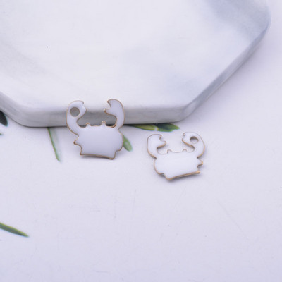 30 komada 12*14 mm bakreni obostrani emajlirani privjesci za rakove za naušnice, ogrlice, emajlirani privjesak