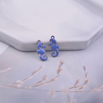 30 τμχ 6*12 χιλιοστά και οι δύο όψεις σμάλτο Fish Tail Charms Χάλκινο σμάλτο κρεμαστό κόσμημα Diy Κατασκευή κοσμημάτων