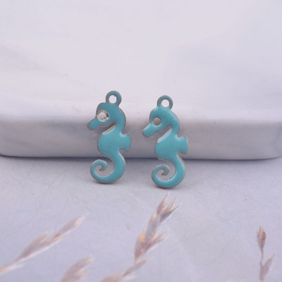 30gab 6*12mm abām virsmām emaljas zivs astes piekariņi vara emaljas kulons DIY rotaslietu izgatavošana