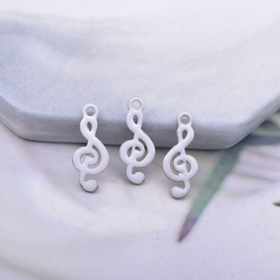 30 komada 16*6 mm bakrenih obostrano emajliranih privjesaka za note