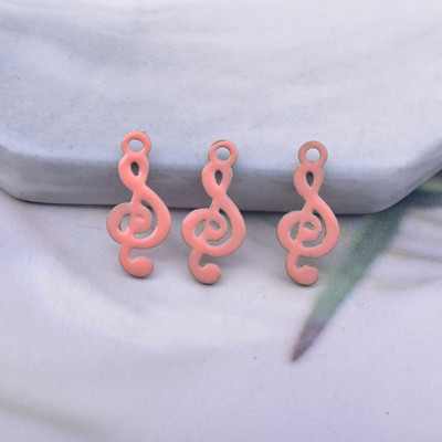 30 komada 16*6 mm bakrenih obostrano emajliranih privjesaka za note