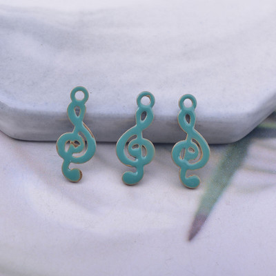 30 komada 16*6 mm bakrenih obostrano emajliranih privjesaka za note