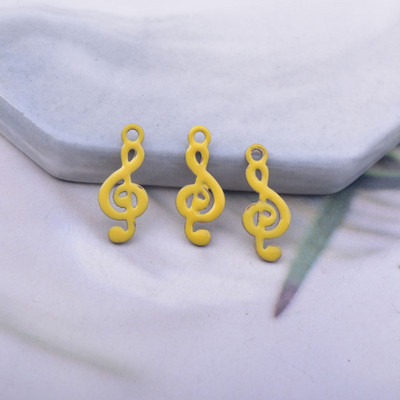 30 komada 16*6 mm bakrenih obostrano emajliranih privjesaka za note