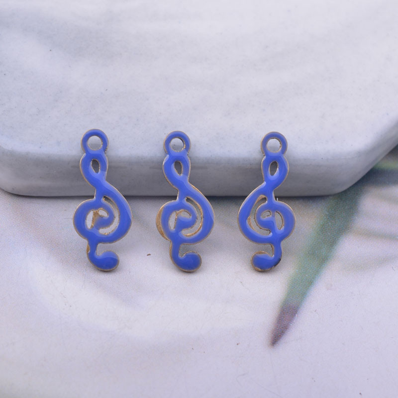 30 komada 16*6 mm bakrenih obostrano emajliranih privjesaka za note