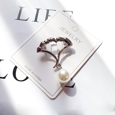 Srebrna boja za sprječavanje provirivanja, biserni broševi za žene, modni slatki cvijet, leptir, ovratnik za grudi, nakit na veliko