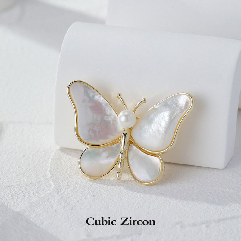 1Gb Tauriņš Piespraudes Sievietēm Šarms Pērļu Zelta Krāsa Piespraudes Ballīte Kāzu Dāvanas Apģērbi Aksesuāri Rotaslietas Dāvana