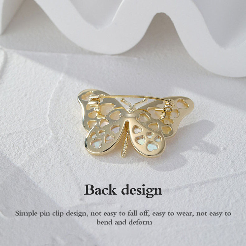 1Gb Tauriņš Piespraudes Sievietēm Šarms Pērļu Zelta Krāsa Piespraudes Ballīte Kāzu Dāvanas Apģērbi Aksesuāri Rotaslietas Dāvana