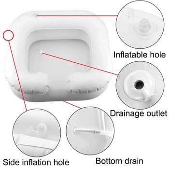 PVC надуваем басейн за шампоан пациенти бременни жени, възрастни хора мият лицата и краката си леген за легло грижа висококачествен медицински