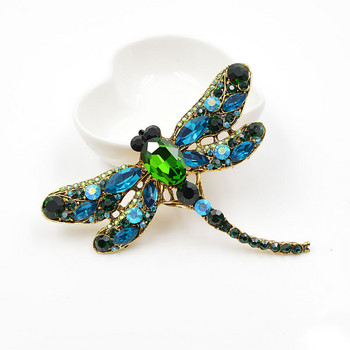 CINDY XIANG Crystal Vintage Dragonfly καρφίτσες για γυναίκες Μεγάλες καρφίτσες καρφίτσα από έντομα Fashion φόρεμα παλτό αξεσουάρ Χαριτωμένα κοσμήματα