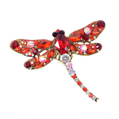 CINDY XIANG Crystal Vintage Dragonfly Broševi za žene Veliki insekti Broš Igla Modni dodaci za kaput Slatki nakit