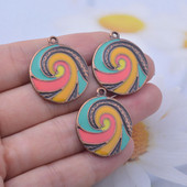 12 kom/lot 28*23 mm legura antiknog bakra u obliku lizalice šarm nakit nalaza emajlirani seljak