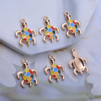 12 kom/lot 20*15 mm aluminijska emajl kornjača privjesci dodaci naušnica životinja privjesak Nakit komponente naušnice