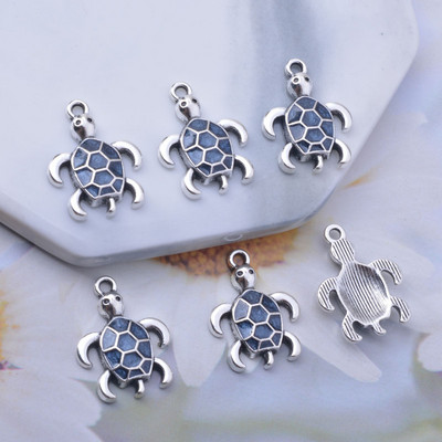 12 kom/lot 20*15 mm aluminijska emajl kornjača privjesci dodaci naušnica životinja privjesak Nakit komponente naušnice