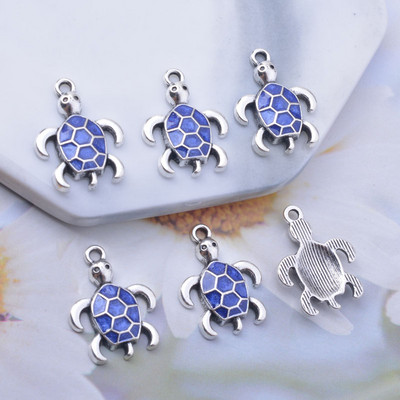12 kom/lot 20*15 mm aluminijska emajl kornjača privjesci dodaci naušnica životinja privjesak Nakit komponente naušnice