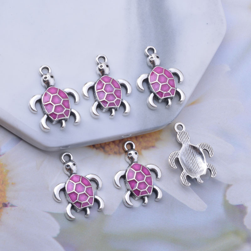 12 kom/lot 20*15 mm aluminijska emajl kornjača privjesci dodaci naušnica životinja privjesak Nakit komponente naušnice
