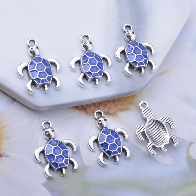 12 kom/lot 20*15 mm aluminijska emajl kornjača privjesci dodaci naušnica životinja privjesak Nakit komponente naušnice