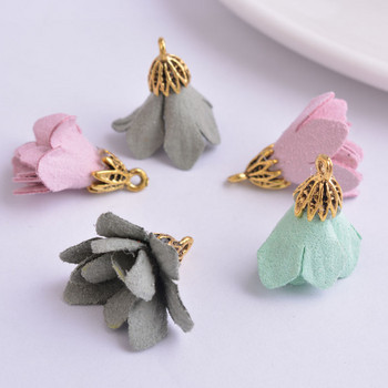 20 τμχ Nap Flower Bud Tassels Charms Φούντα για σκουλαρίκια τσάντες μπρελόκ Findings