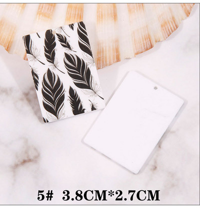 4 gab akrila melna sirds piekariņi rotaslietas aksesuāri kvadrātveida auskaru DIY kulonu sastāvdaļas