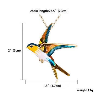 Rinhoo Novi broševi od emajla Šarmantna šarena igla u obliku ptice u obliku životinje za žene, dječji šal, odijelo, igle za revere, privjesak, nakit