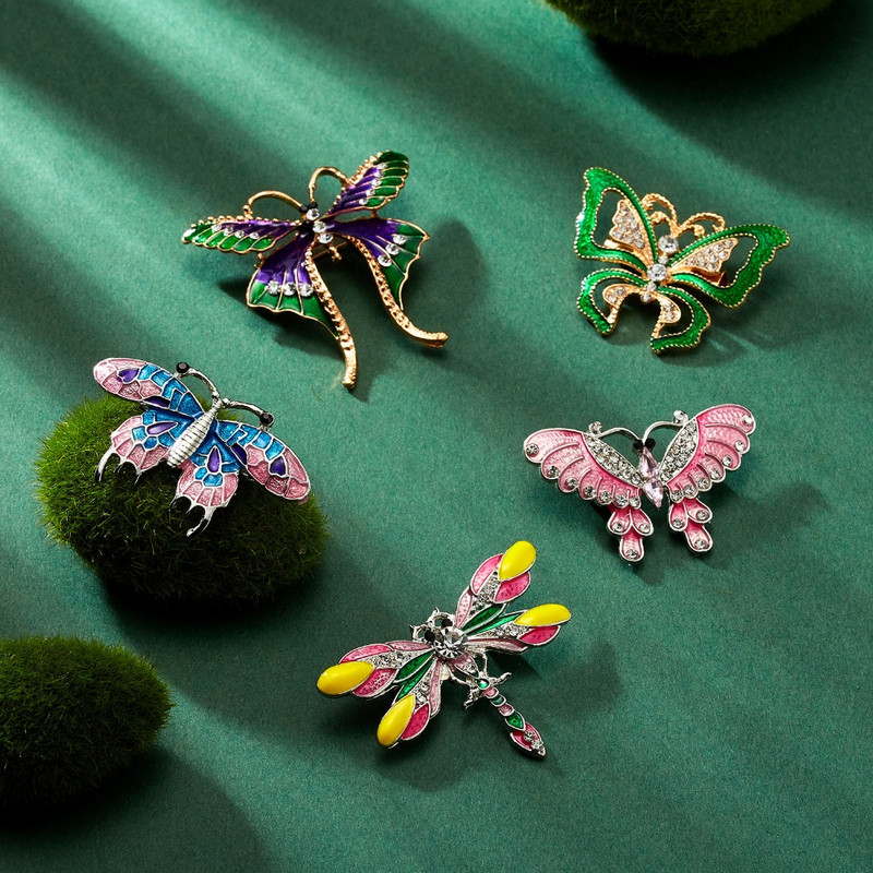 Rinhoo Novi broševi od emajla Šarmantna šarena igla u obliku ptice u obliku životinje za žene, dječji šal, odijelo, igle za revere, privjesak, nakit