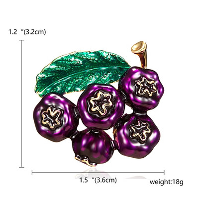 RINHOO Fashion Plants Fruit Green Lemon Angel Wing Crystal Rhinestones Broš Pin za Ženski kostim Božićni vintage nakit