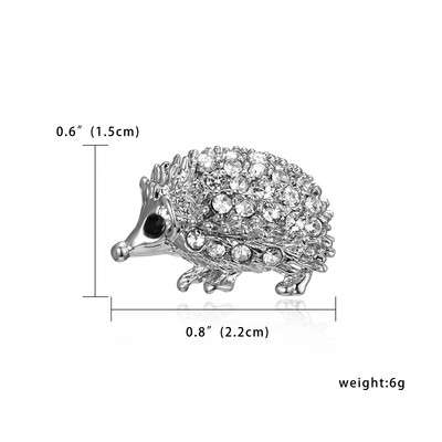 Rinhoo retro kristalno srebrni broševi sa životinjama za žene romantično vjenčanje s vještačkim kamenčićima za zabavu sova morska zvijezda jež broš igla