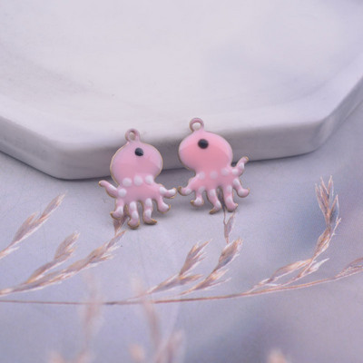 30 komada 11*14 mm dvostruke emajlirane hobotnice privjesak Životinjski privjesak Diy dodaci za nakit