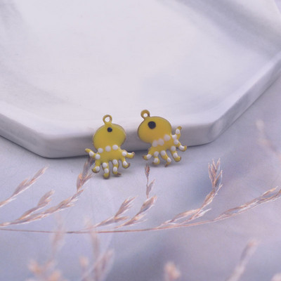 30 komada 11*14 mm dvostruke emajlirane hobotnice privjesak Životinjski privjesak Diy dodaci za nakit