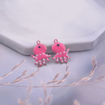 30 komada 11*14 mm dvostruke emajlirane hobotnice privjesak Životinjski privjesak Diy dodaci za nakit